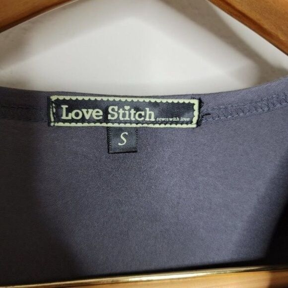 Lovestitch gray long-sleeved sequin cowl neck top size small - Picture 4 of 11